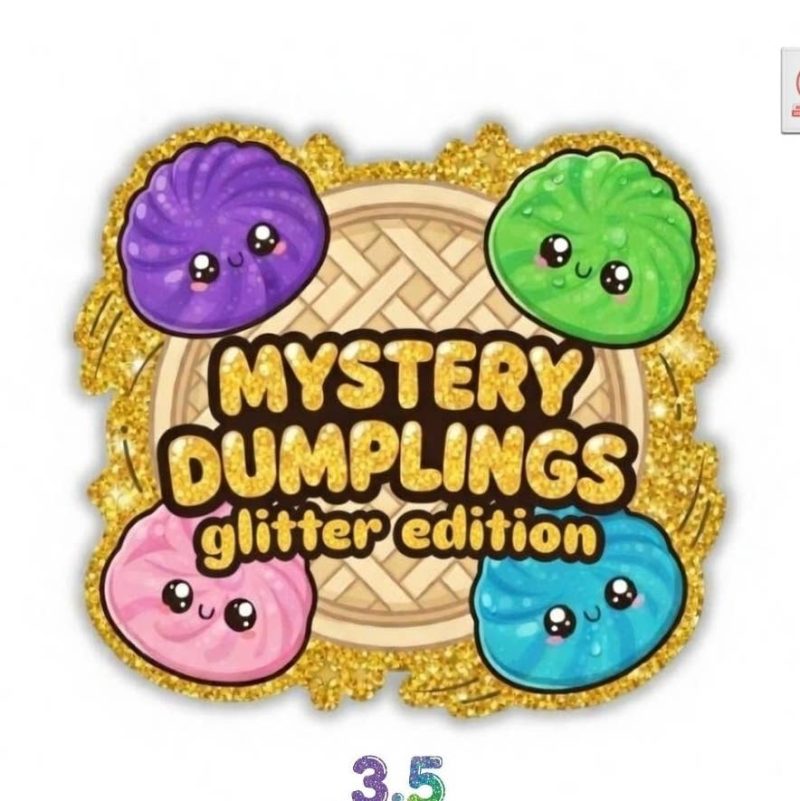 Mystery Glitter Dumplings Mini Squishies 3.5 Inches made by Zoofy Group
