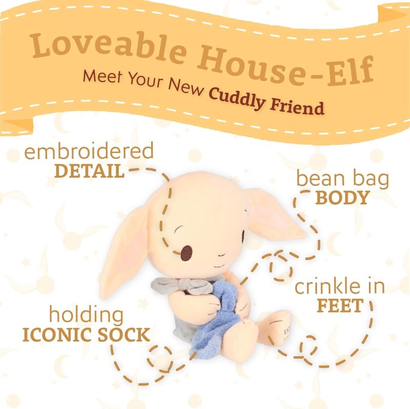 Harry Potter Dobby Plush Holding Sock made by Kids Preferred Harry Potter Dobby Plush Holding Sock made by Kids Preferred