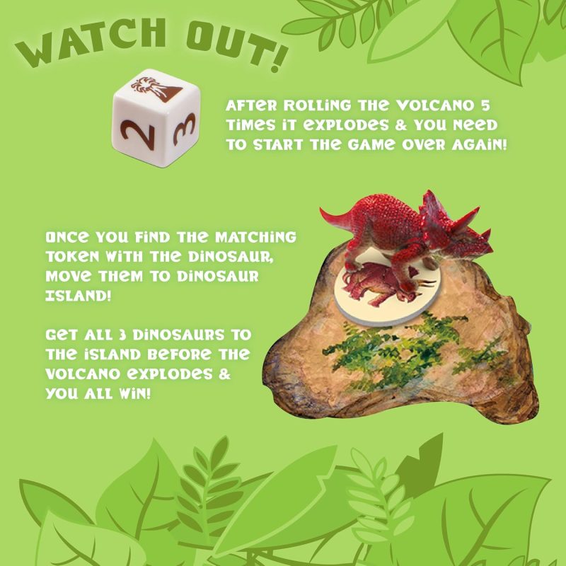 Peaceable Kingdom Dinosaur Escape Cooperative Board Game Toys