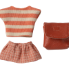 Maileg Clothes and Coral Bag for Big Sister Mouse