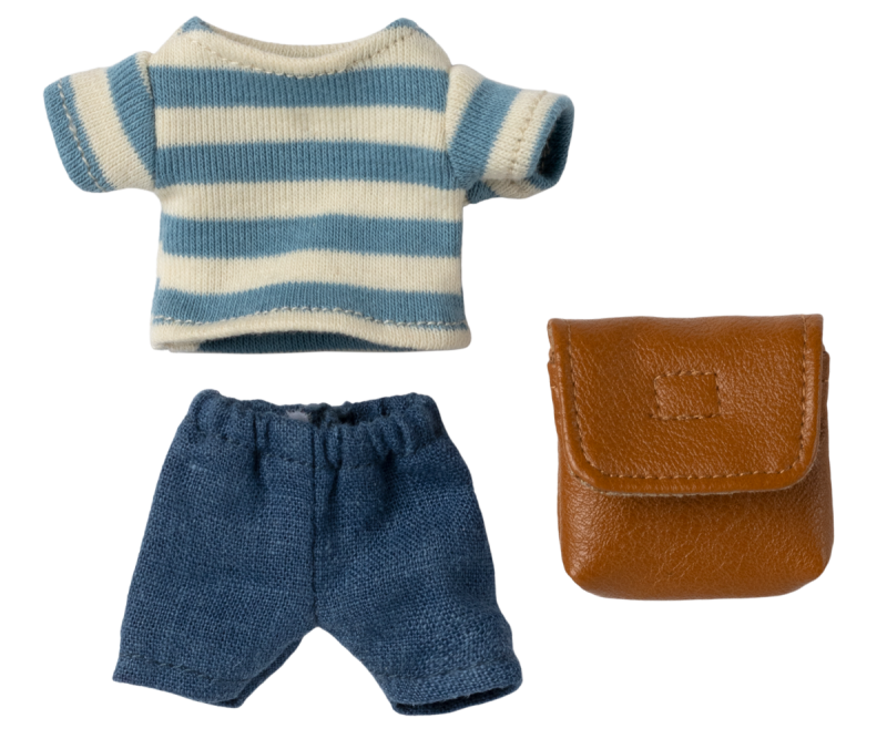 Maileg Clothes and Brown Bag Big Brother Mouse