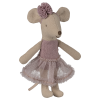 Maileg Ballerina Mouse Little Sister in Heather