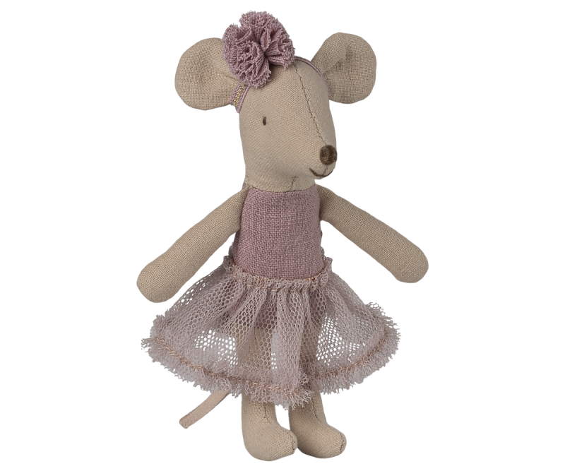 Maileg Ballerina Mouse Little Sister in Heather