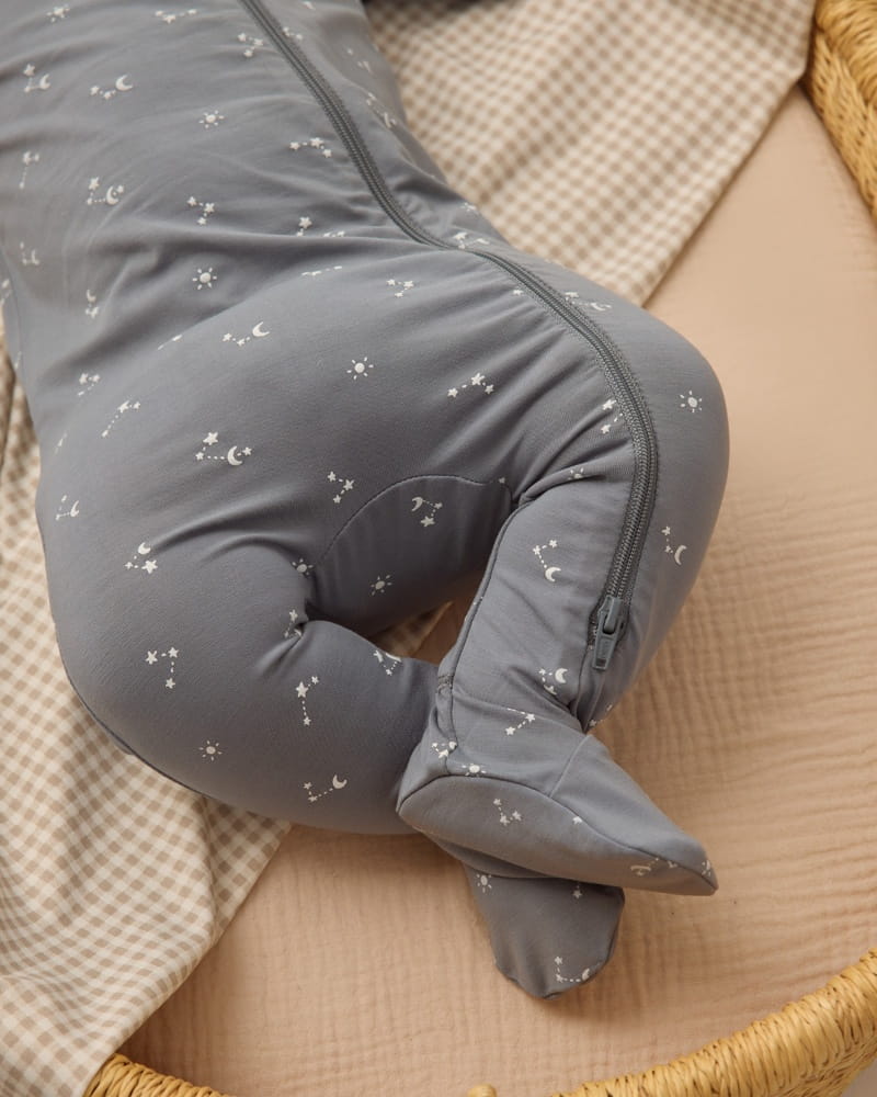 Bamboo Zip Footie in Starlight from Quincy Mae