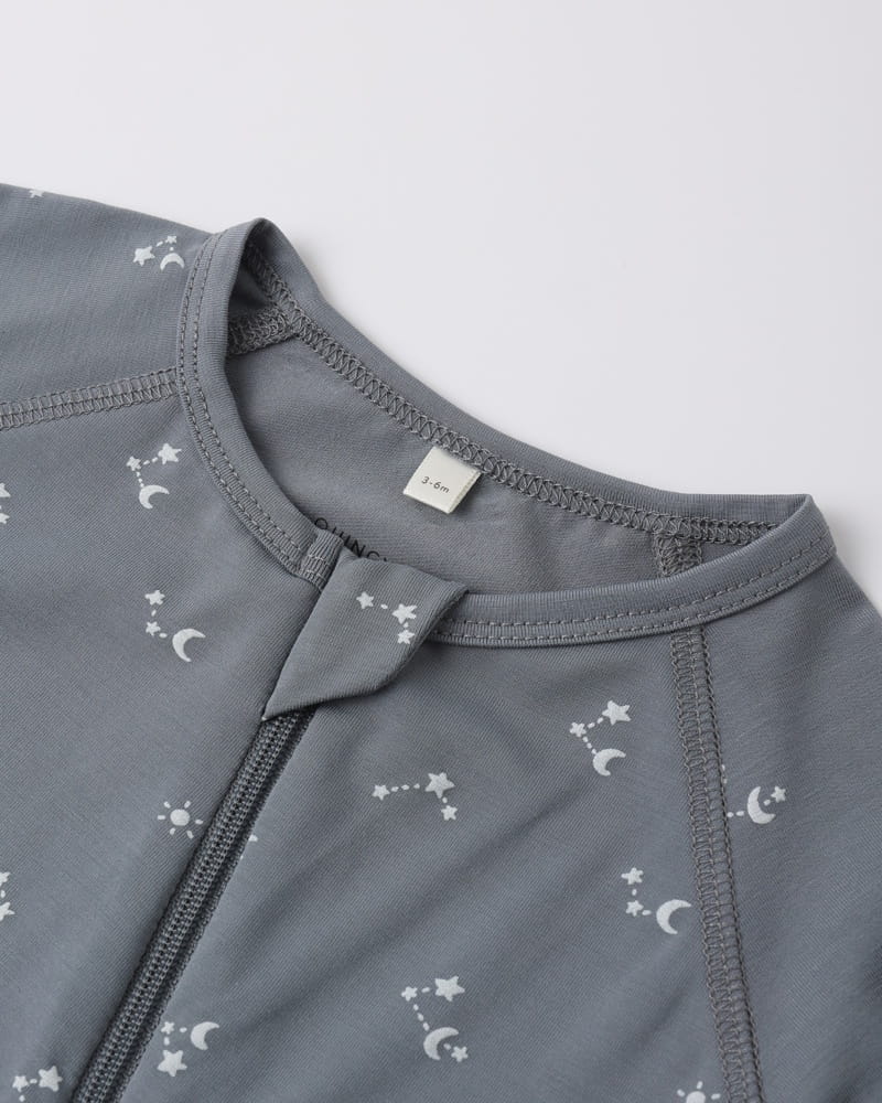 Bamboo Zip Footie in Starlight