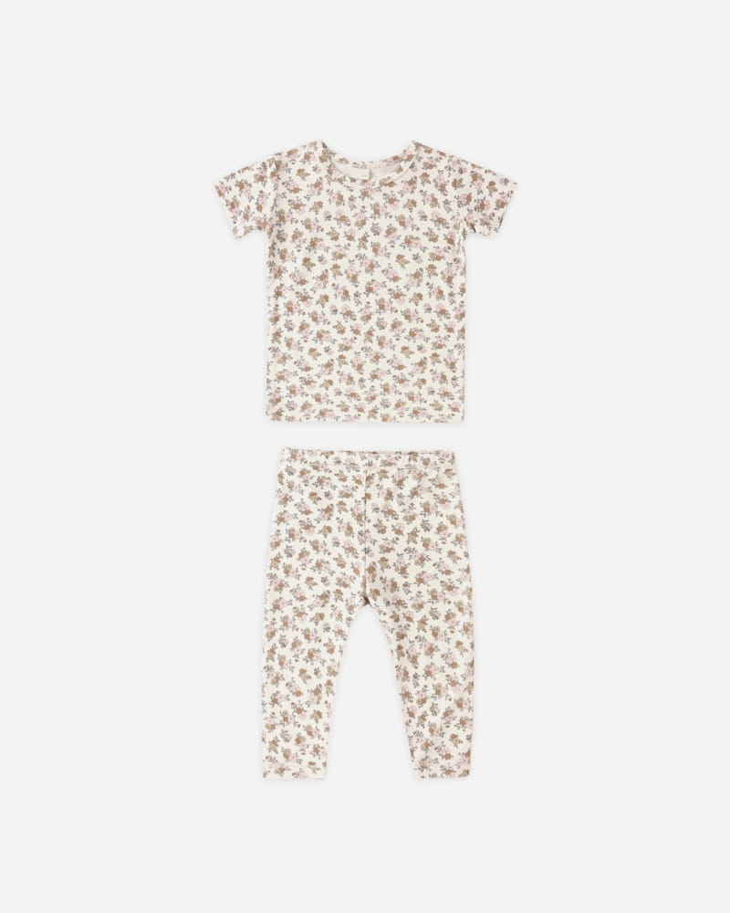Bamboo Short Sleeve Pajama Set in Wildflower