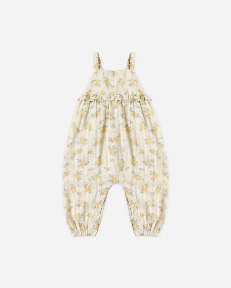 Kinsley Jumpsuit Lemon Ditsy Flower from Rylee + Cru