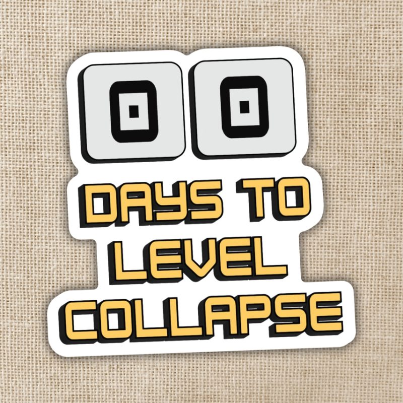 Kingdom of Threads Days to Level Collapse | Dungeon Crawler Carl Sticker