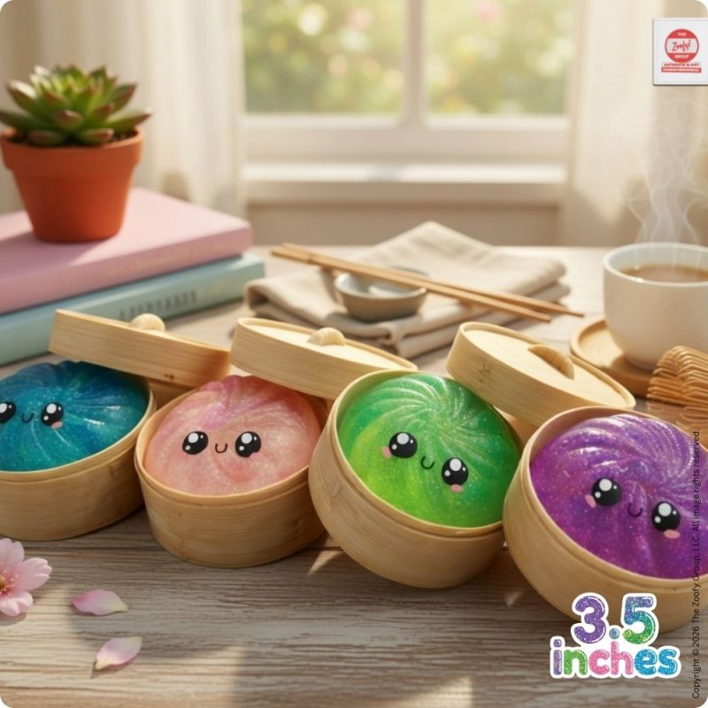 Mystery Glitter Dumplings Mini Squishies 3.5 Inches from Zoofy Group