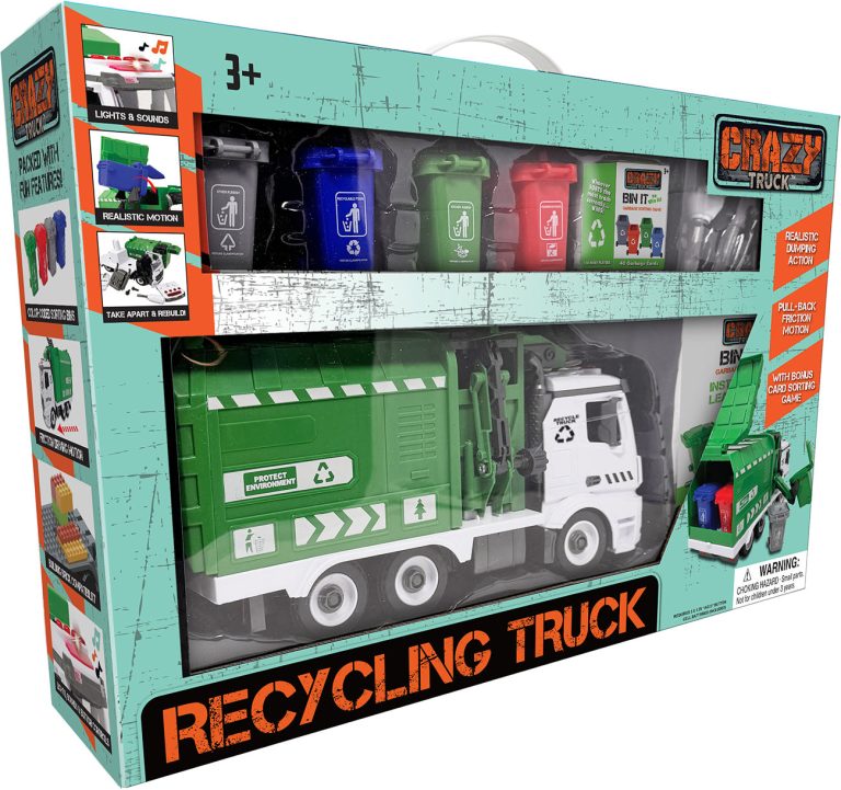 Garbage Recycling Truck with Light & Sound from Thin Air Brands