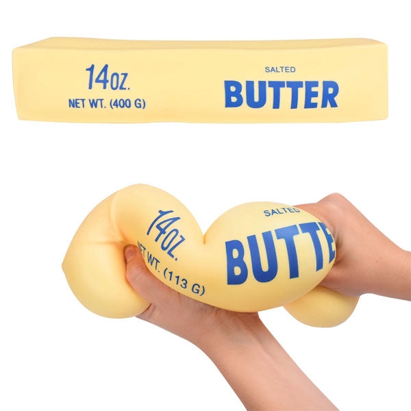 Giant Salted Butter Stick 10" Slow-Rise Squishy Fidget Toy from Showcase