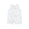 Vintage Spring Ducklings Green Sleeveless Shortie Romper from Angel Dear