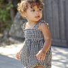 Julia Romper in Black Check from Rylee & Cru