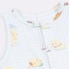 Vintage Spring Ducklings Green Sleeveless Shortie Romper