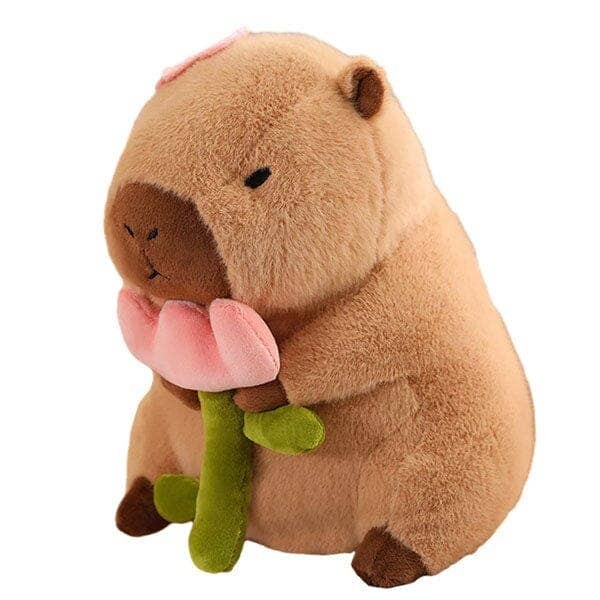 Capybara 9" Kawaii Plush with Flower from Showcase Capybara 9" Kawaii Plush with Flower from Showcase