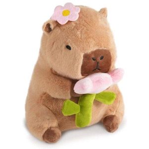 Showcase Capybara 9" Kawaii Plush with Flower Showcase Capybara 9" Kawaii Plush with Flower