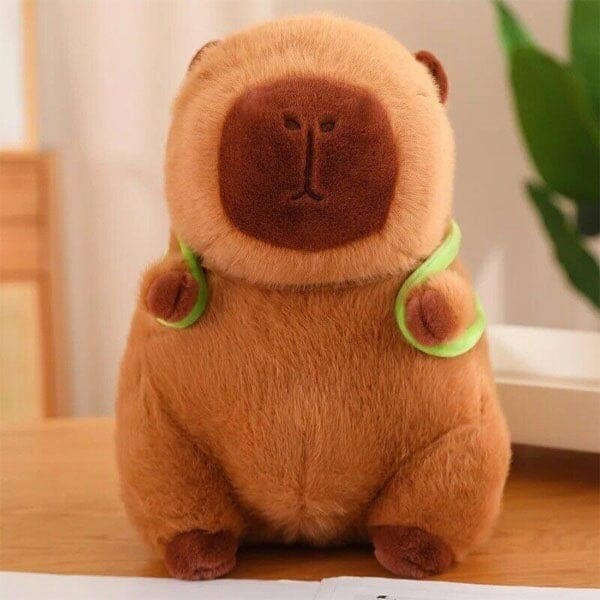 Capybara 9" Kawaii Plush with Turtle Backpack made by Showcase