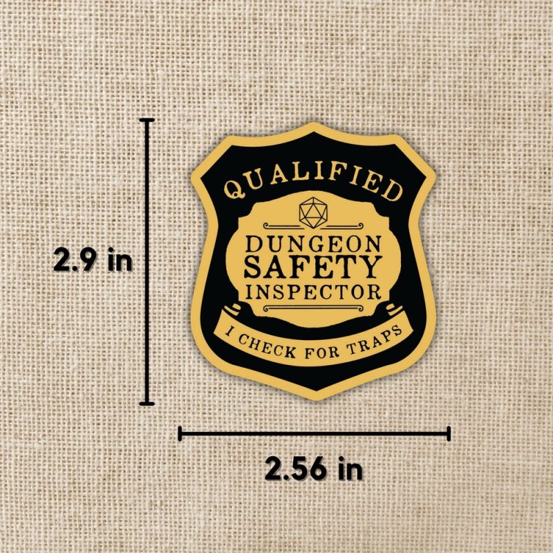 Dungeon Safety Inspector Sticker from Kingdom of Threads