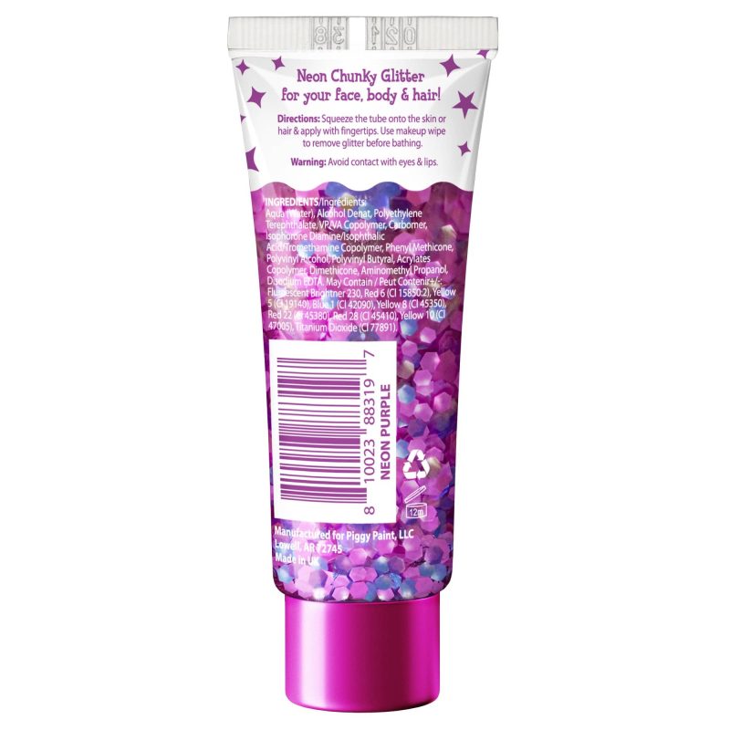 Glitter Gel Body & Hair Neon Purple from Piggy Paint Glitter Gel Body & Hair Neon Purple from Piggy Paint