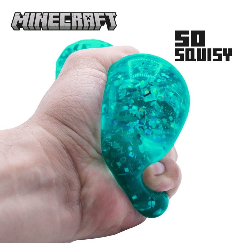 Minecraft Jelly Cube Squishy Toy Mystery Box in Display from Showcase