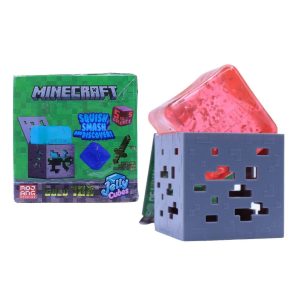 Showcase Minecraft Jelly Cube Squishy Toy Mystery Box in Display Showcase Minecraft Jelly Cube Squishy Toy Mystery Box in Display