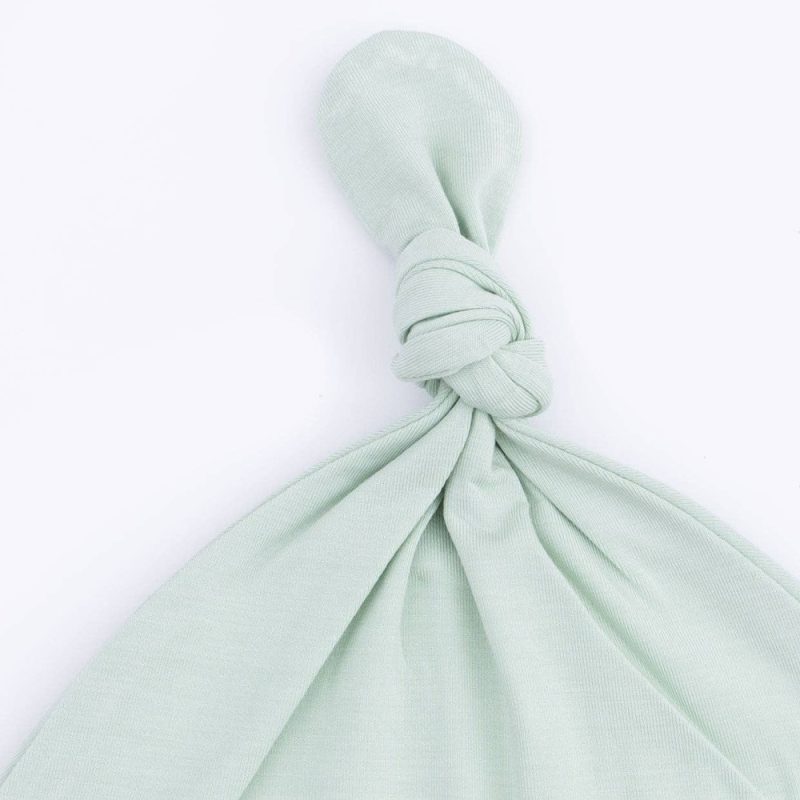Solid Cameo Green Knotted Gown and Hat made by Angel Dear Solid Cameo Green Knotted Gown and Hat made by Angel Dear