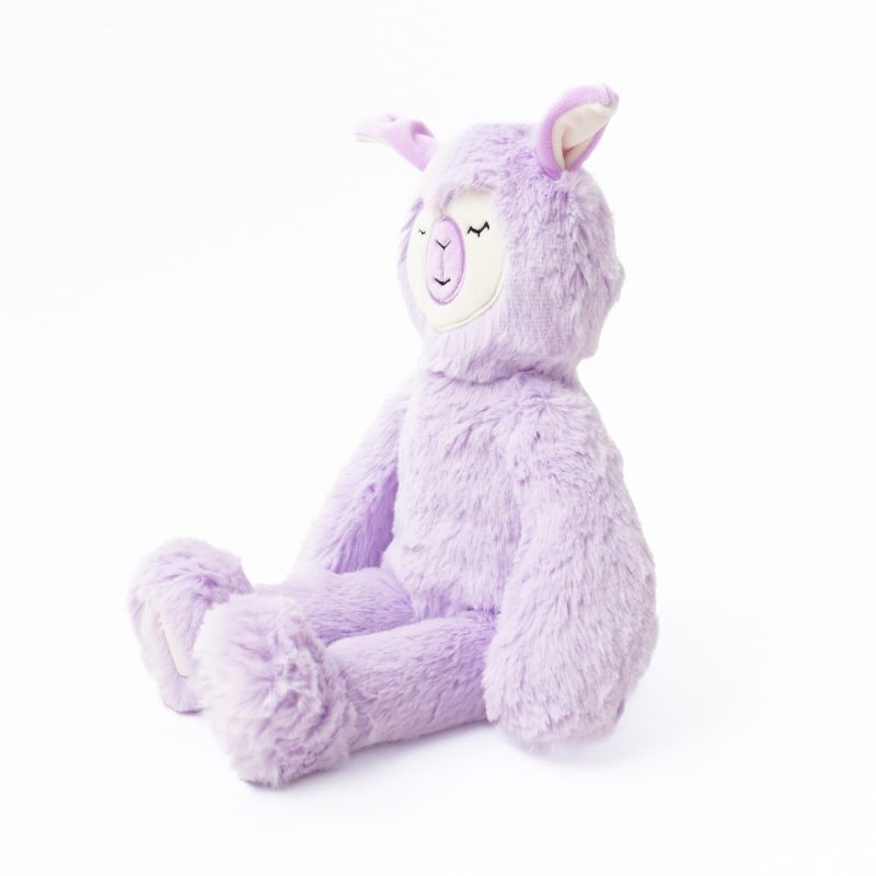 Lilac Alpaca Stress Relief Kin Set with 2 Books made by Slumberkins