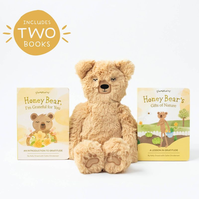Slumberkins Honey Bear Gratitude Kin Set with 2 Books