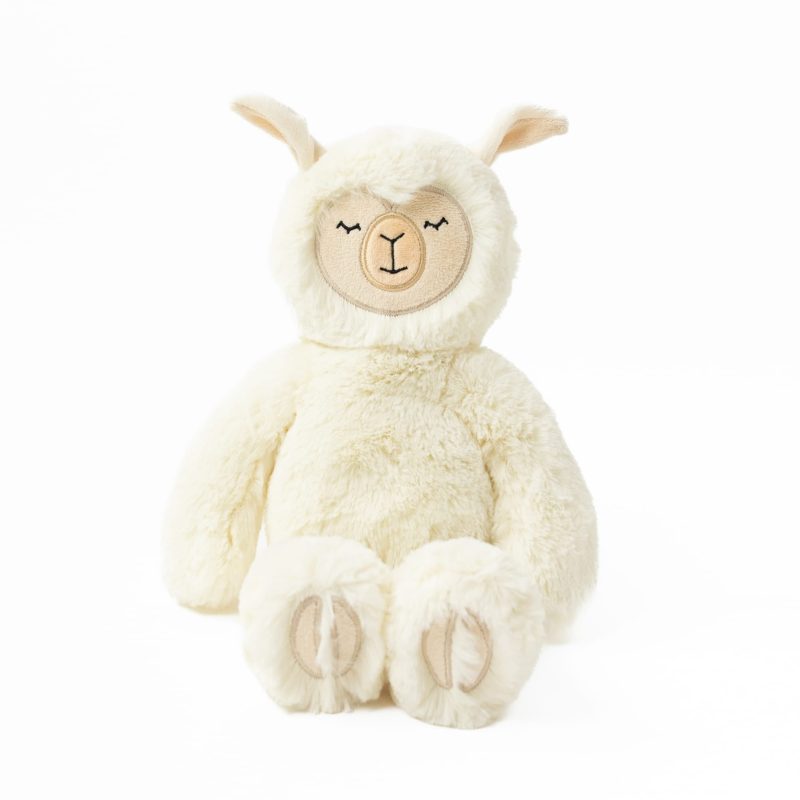 Ivory Alpaca Stress Relief Kin Set with 2 Books made by Slumberkins