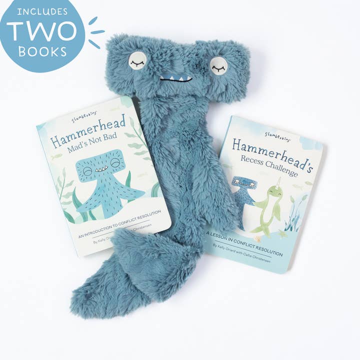Slumberkins Hammerhead Conflict Resolution Snuggler Set with 2 Books
