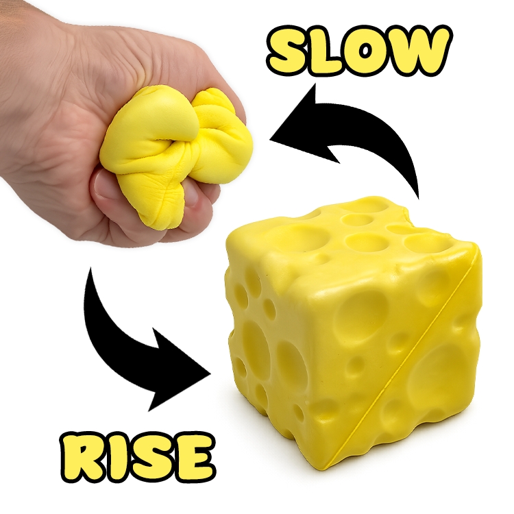 Fun Doh Slow Rise Cheese Sensory Squishy Toy from Novelty Brands Fun Doh Slow Rise Cheese Sensory Squishy Toy from Novelty Brands