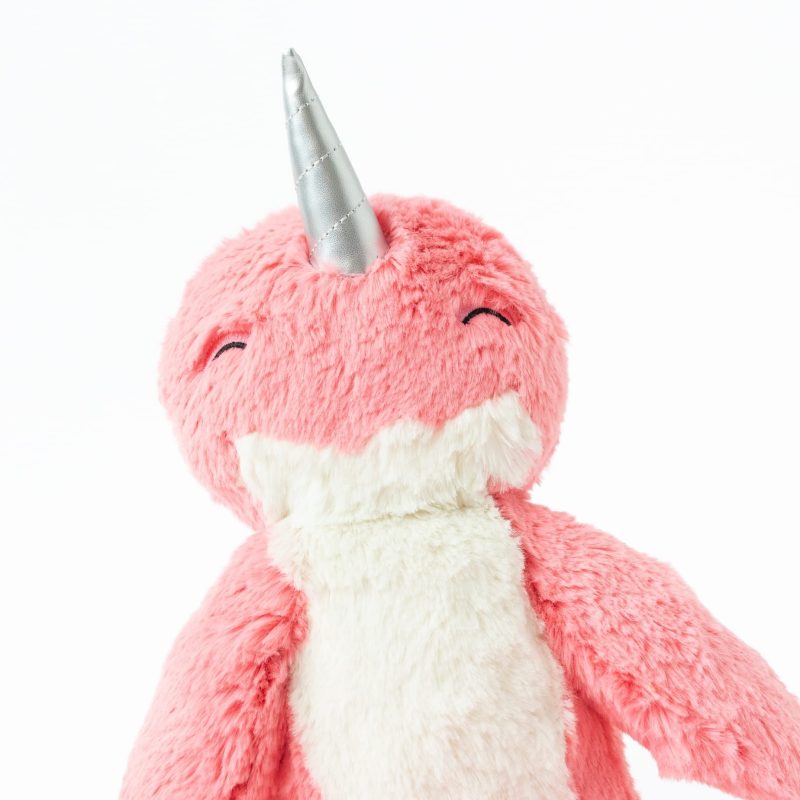 Coral Pink Narwhal Growth Mindset Kin Set with 2 Books from Slumberkins