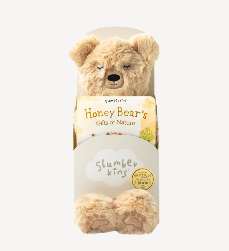 Slumberkins Honey Bear Gratitude Kin Set with 2 Books available at Blossom
