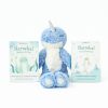 Slumberkins Ocean Blue Narwhal Growth Mindset Kin Set with 2 Books
