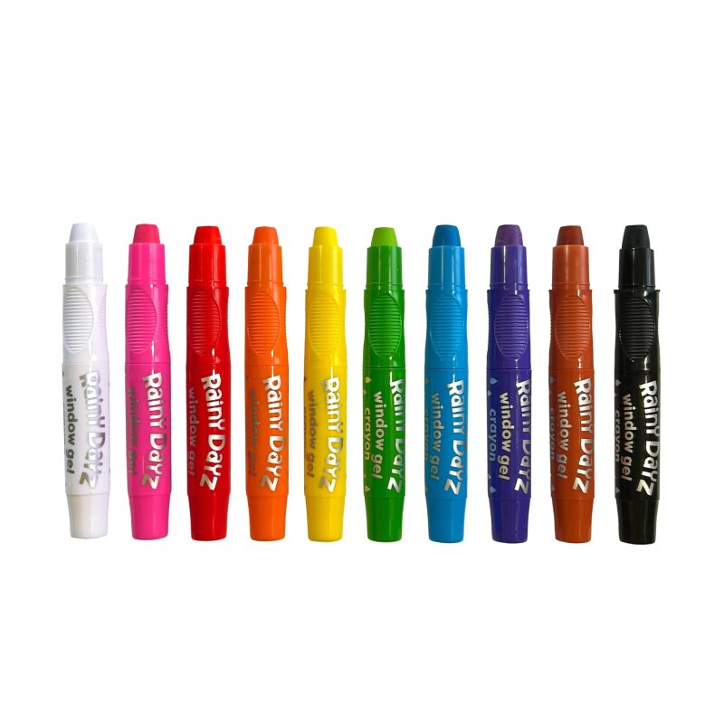 Rainy Dayz Window Gel Crayons - Set of 10 from OOLY Rainy Dayz Window Gel Crayons - Set of 10 from OOLY