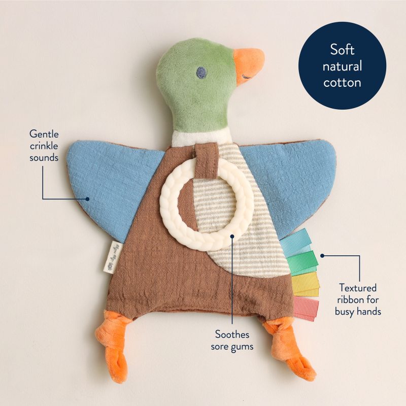 Itzy Ritzy Mallard Duck Bitzy Crinkle Toys Itzy Ritzy Mallard Duck Bitzy Crinkle Toys