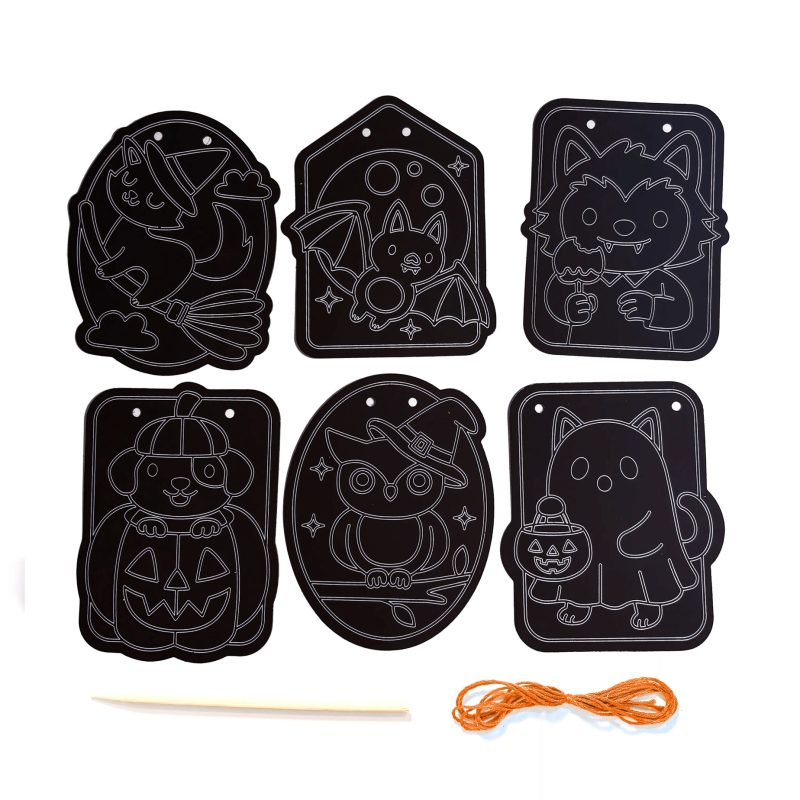 Mini Scratch & Scribble Window Banner Kit - Boo Buddies from OOLY Mini Scratch & Scribble Window Banner Kit - Boo Buddies from OOLY