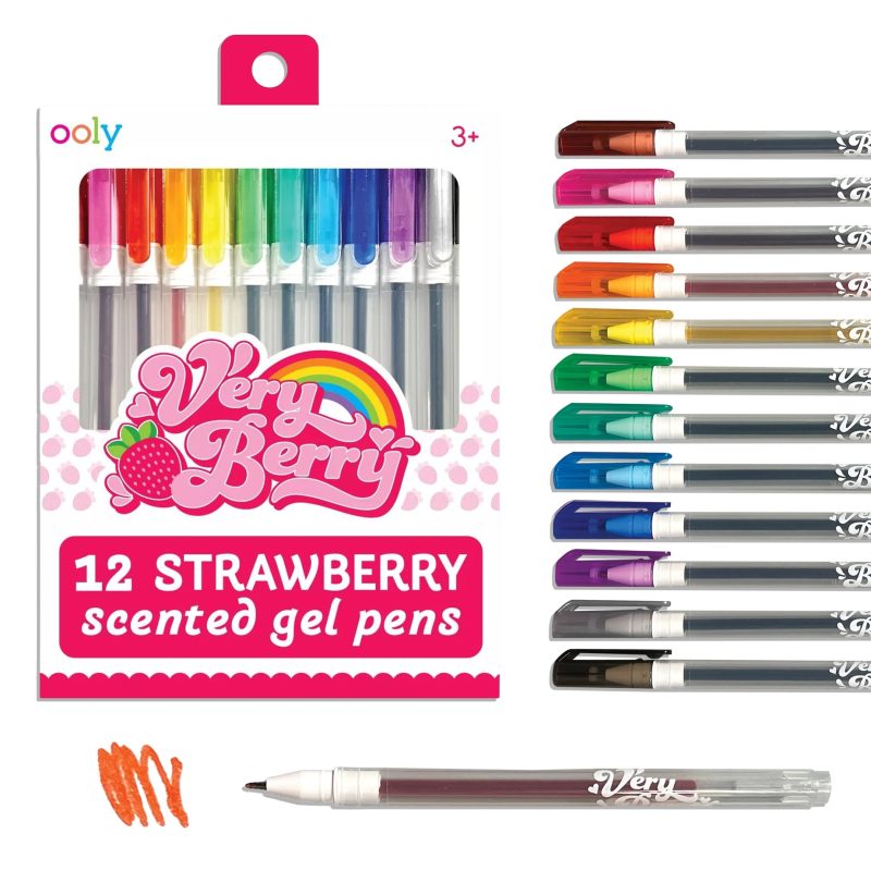 OOLY Very Berry Strawberry Scented Gel Pens Set of 12 part of our collection OOLY Very Berry Strawberry Scented Gel Pens Set of 12 part of our collection