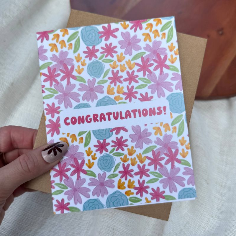 Big Moods Congratulations! Floral Pattern Card Big Moods Congratulations! Floral Pattern Card
