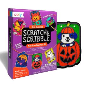 OOLY Mini Scratch & Scribble Window Banner Kit - Boo Buddies OOLY Mini Scratch & Scribble Window Banner Kit - Boo Buddies