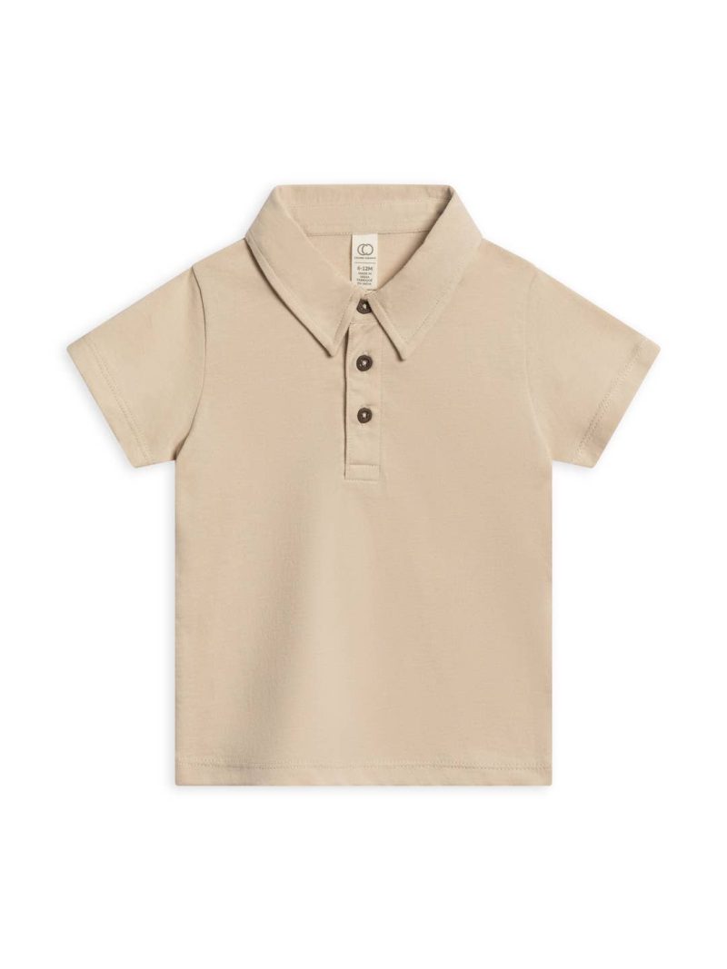 Colored Organics Ben Short Sleeve Polo Shirt in Dune Colored Organics Ben Short Sleeve Polo Shirt in Dune