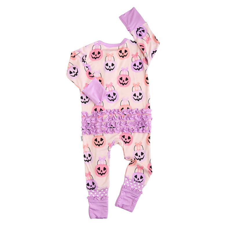 Gigi and Max Emmy Bamboo Viscose Ruffled Zippered Romper Halloween Gigi and Max Emmy Bamboo Viscose Ruffled Zippered Romper Halloween