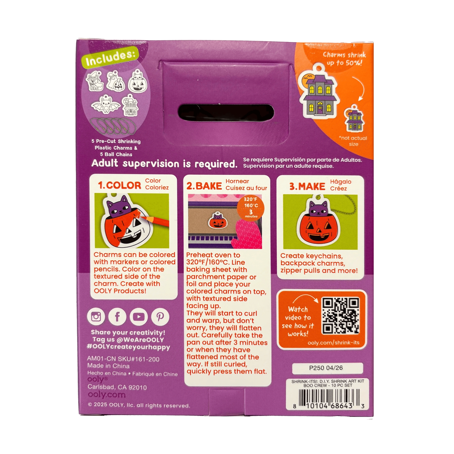 OOLY Mini Shrink-Its! DIY Shrink Art Kit – Boo Crew - thumbnail 4