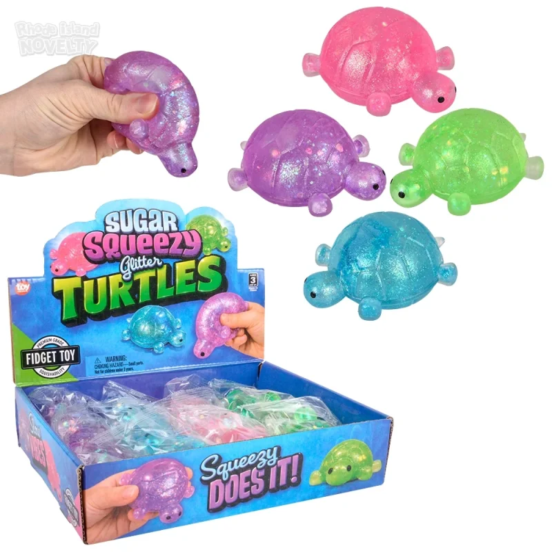 Toy Network Sugar Squeezy Glitter Turtles Assorted Colors Toy Network Sugar Squeezy Glitter Turtles Assorted Colors