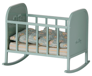 Maileg Cradle in Blue Mint MY Maileg Cradle in Blue Mint MY