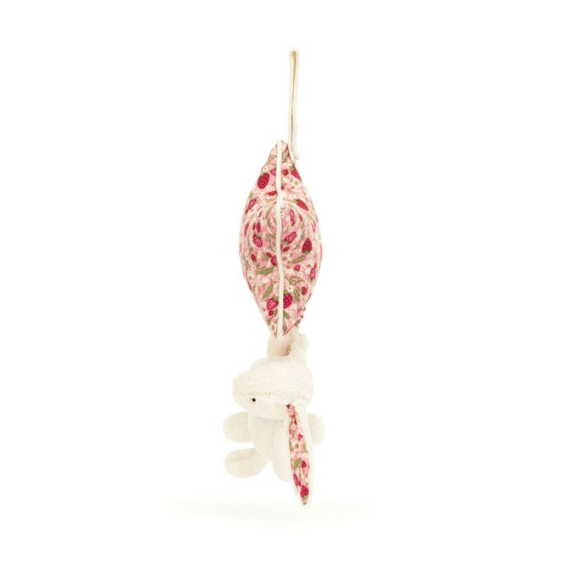 Blossom Cream Bunny 'Berry' Musical Pull from Jellycat Blossom Cream Bunny 'Berry' Musical Pull from Jellycat