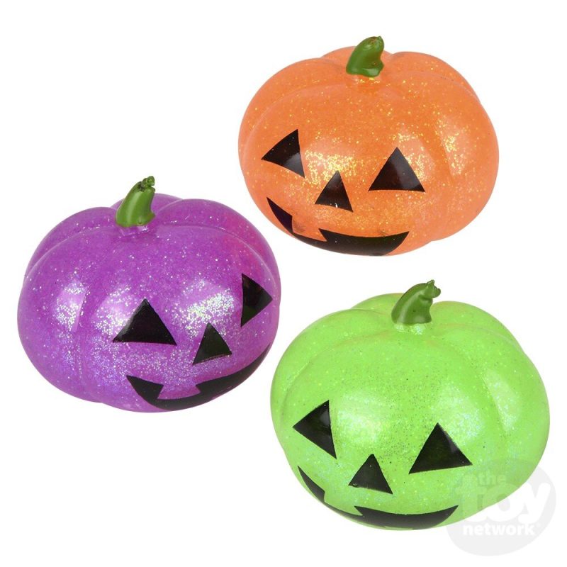 Sticky Squish Glitter Jack O Lantern Assorted Colors 2 Inch from Toy Network Sticky Squish Glitter Jack O Lantern Assorted Colors 2 Inch from Toy Network