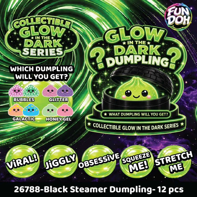 Fun Doh Glow-in-the-Dark Mystery Dumpling from Novelty Brands Fun Doh Glow-in-the-Dark Mystery Dumpling from Novelty Brands