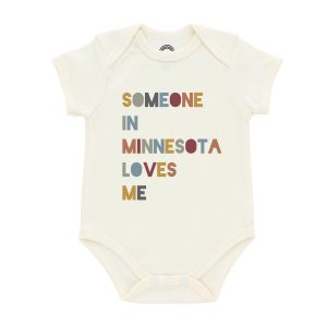 Emerson and Friends Someone in MN Loves Me Minnesota Baby Gifts Cotton Onesie Emerson and Friends Someone in MN Loves Me Minnesota Baby Gifts Cotton Onesie