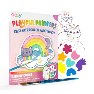 OOLY Playful Painters: Easy Watercolor Painting Kit - Rainbow Cuties (25 PC Set) OOLY Playful Painters: Easy Watercolor Painting Kit - Rainbow Cuties (25 PC Set)